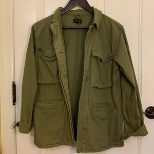 Topshop Army Green Military Utility Light Jacket